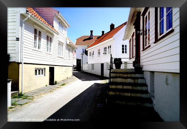 Old Skudeneshavn village, Norway. Framed Print by john hill