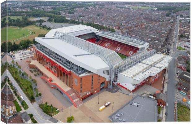 Anfield Liverpool FC Canvas Print by Apollo Aerial Photography