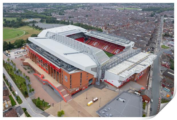 Anfield Liverpool FC Print by Apollo Aerial Photography