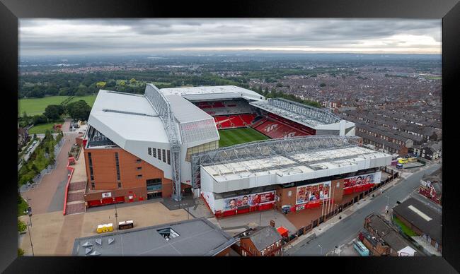 Anfield Liverpool FC Framed Print by Apollo Aerial Photography