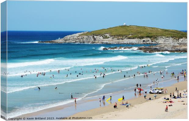 Fistral beach newquay Canvas Print by Kevin Britland