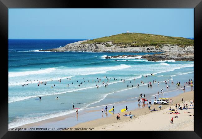 Fistral beach newquay Framed Print by Kevin Britland