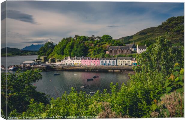 Portree on the loch Canvas Print by Matthew McCormack