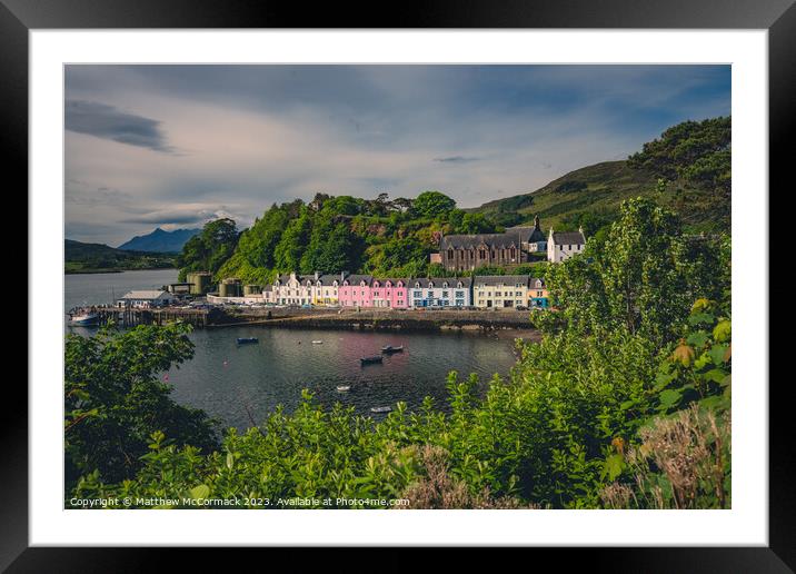 Portree on the loch Framed Mounted Print by Matthew McCormack