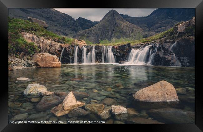 Waterfall in the Cuillins Framed Print by Matthew McCormack