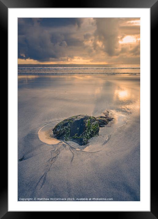 Lonely Rock Framed Mounted Print by Matthew McCormack