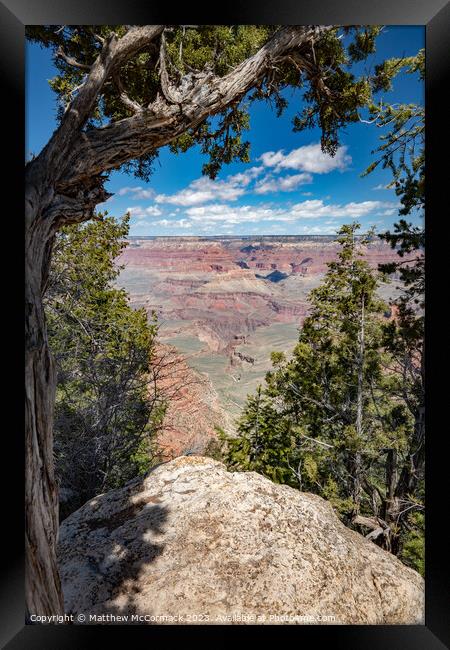 A View of the Grand Canyon Framed Print by Matthew McCormack