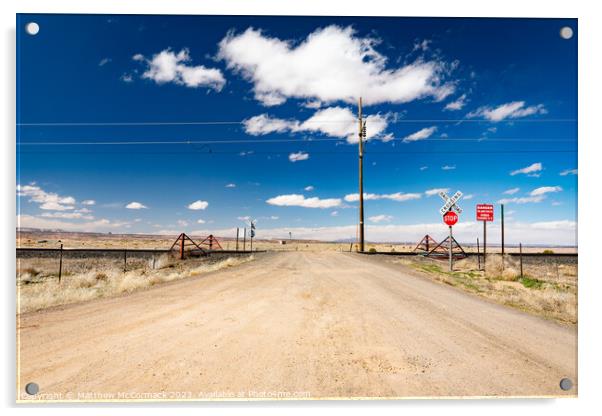 American Rail Crossing Acrylic by Matthew McCormack
