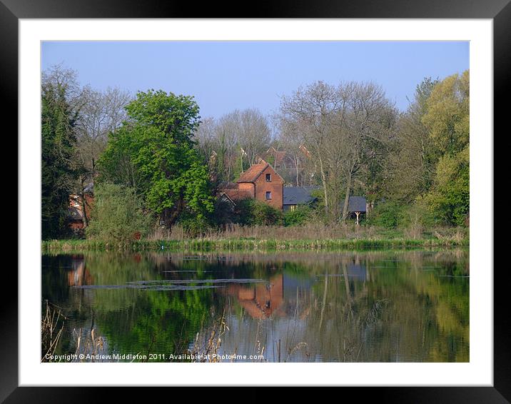 Rooksbury Mill Framed Mounted Print by Andrew Middleton