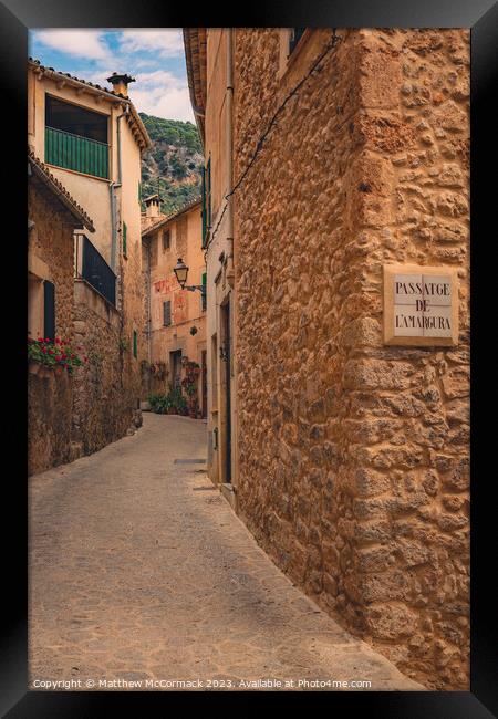 OId Spanish Street Framed Print by Matthew McCormack