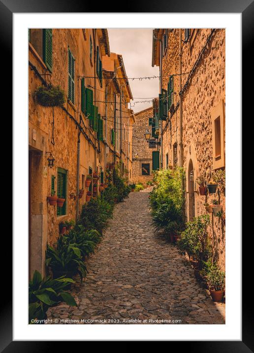 OId Spanish Street Framed Mounted Print by Matthew McCormack