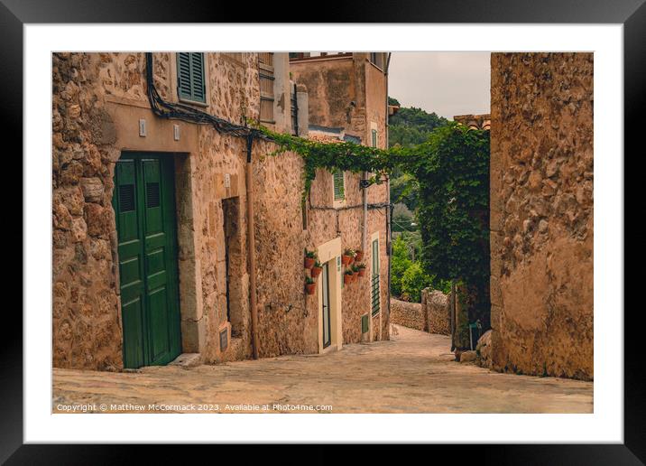 OId Spanish Street Framed Mounted Print by Matthew McCormack