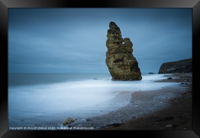Seaham sea stack 926 Framed Print by PHILIP CHALK