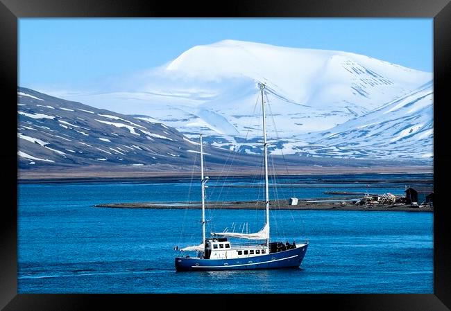Sailing in Svalbard Framed Print by Martyn Arnold