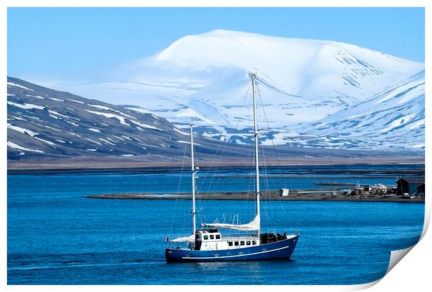 Sailing in Svalbard Print by Martyn Arnold