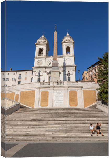 Spanish Steps And Trinita dei Monti In Rome Canvas Print by Artur Bogacki