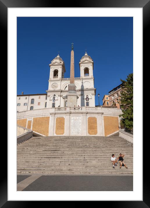 Spanish Steps And Trinita dei Monti In Rome Framed Mounted Print by Artur Bogacki