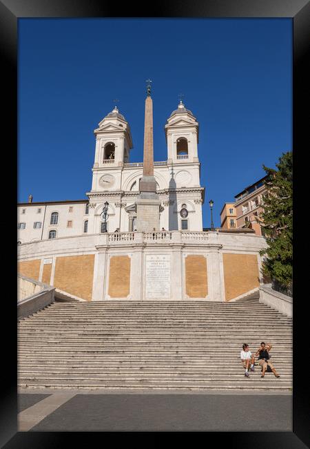 Spanish Steps And Trinita dei Monti In Rome Framed Print by Artur Bogacki