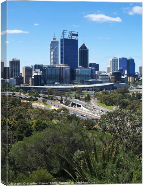 Perth City Skyline Canvas Print by Stephen Hamer
