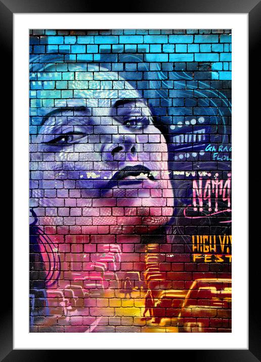 Vibrant Digbeth Graffiti Mural Framed Mounted Print by Andy Evans Photos