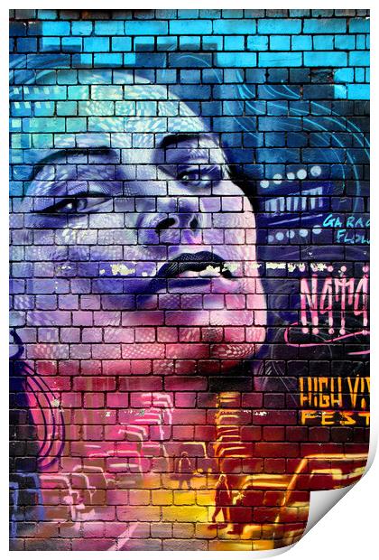 Vibrant Digbeth Graffiti Mural Print by Andy Evans Photos