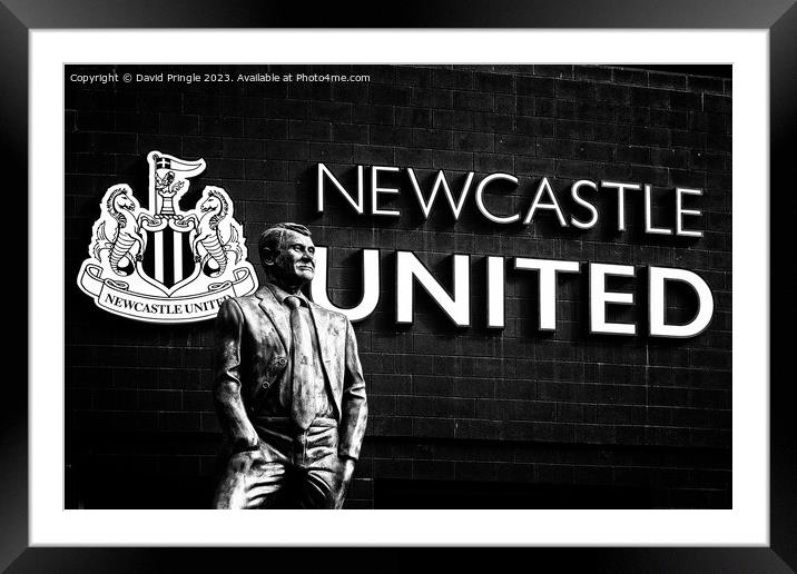 Sir Bobby Robson Statue Framed Mounted Print by David Pringle