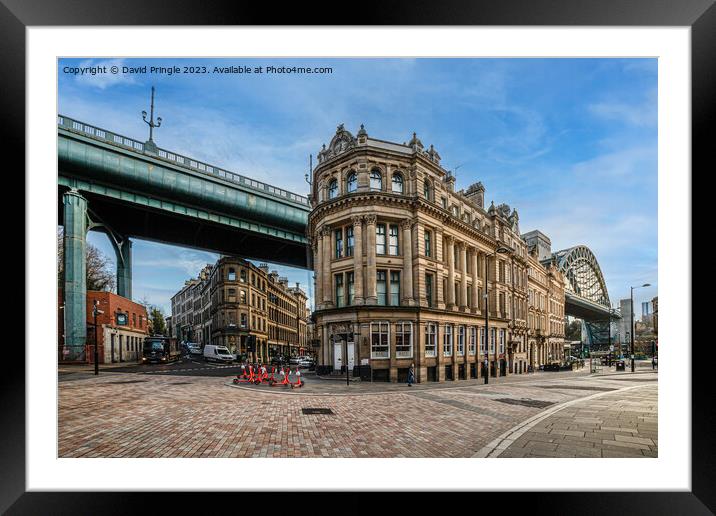 Tyne Bridge and Sandhill Framed Mounted Print by David Pringle