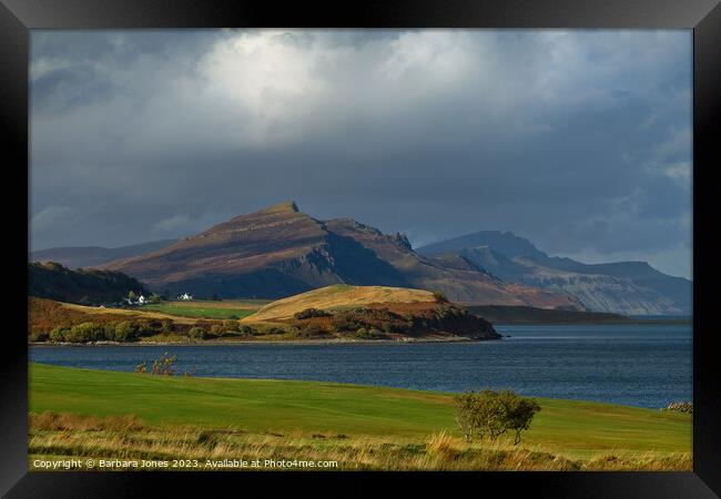Trotternish View from Sconser, Isle of Skye Scotla Framed Print by Barbara Jones