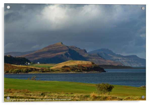 Trotternish View from Sconser, Isle of Skye Scotla Acrylic by Barbara Jones