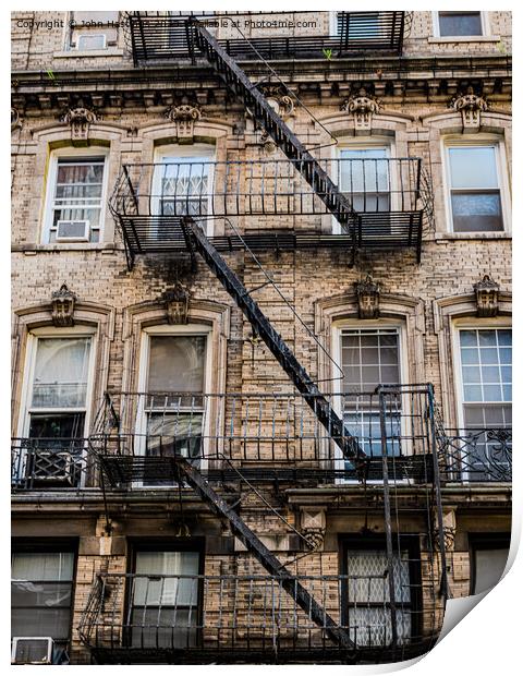 New York Fire Escape Print by John Hastings