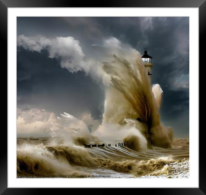 CAUGHT IN THE RAGING STORM Framed Mounted Print by Tony Sharp LRPS CPAGB