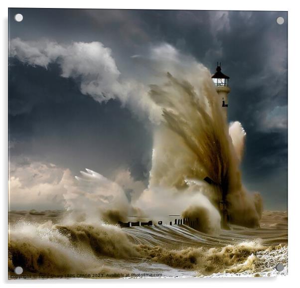CAUGHT IN THE RAGING STORM Acrylic by Tony Sharp LRPS CPAGB