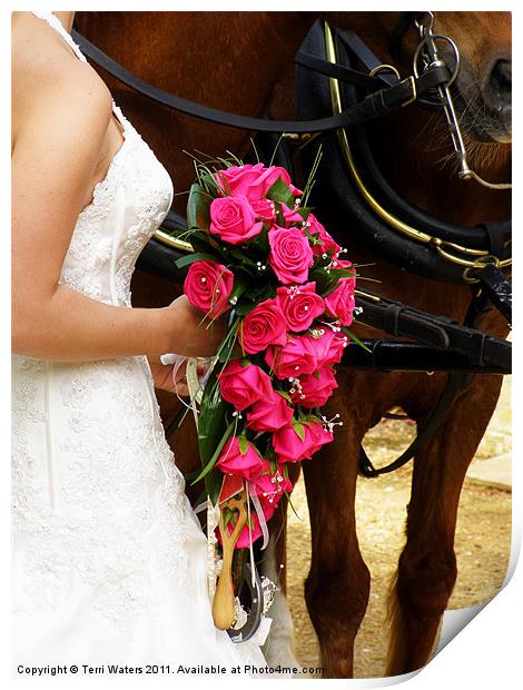 The wedding Bouquet Print by Terri Waters