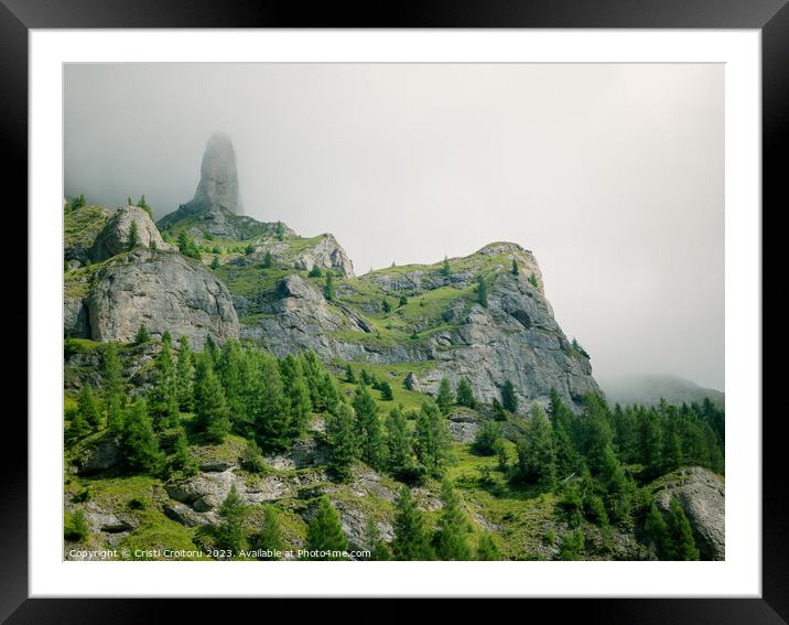 Mountain  landscape. Framed Mounted Print by Cristi Croitoru
