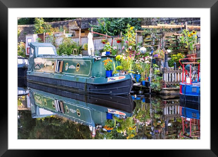 Hebden Bridge Rochdale Canal Life Framed Mounted Print by Tim Hill