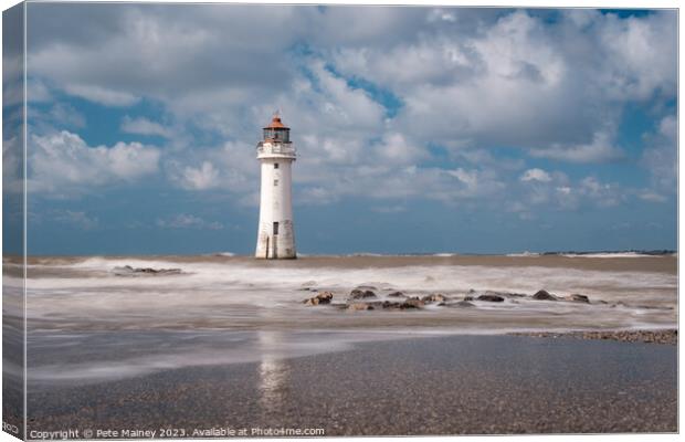Perch Rock Lighthouse Canvas Print by Pete Mainey