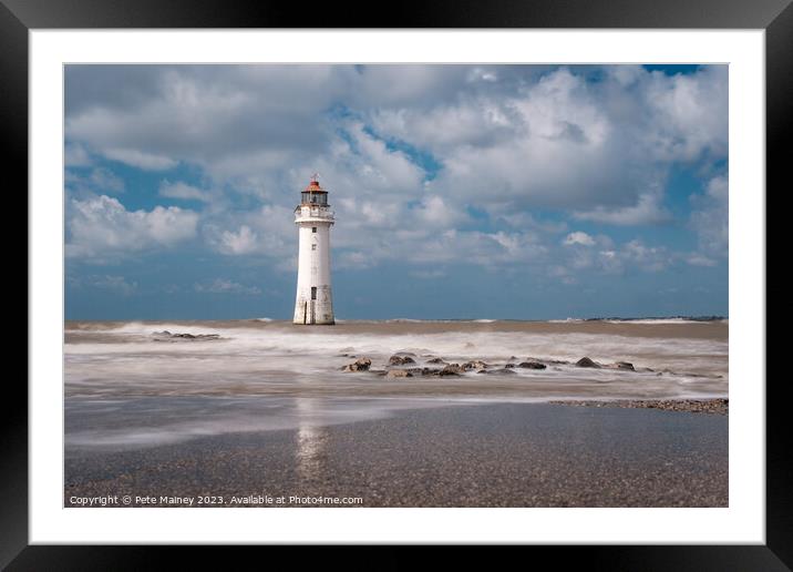 Perch Rock Lighthouse Framed Mounted Print by Pete Mainey