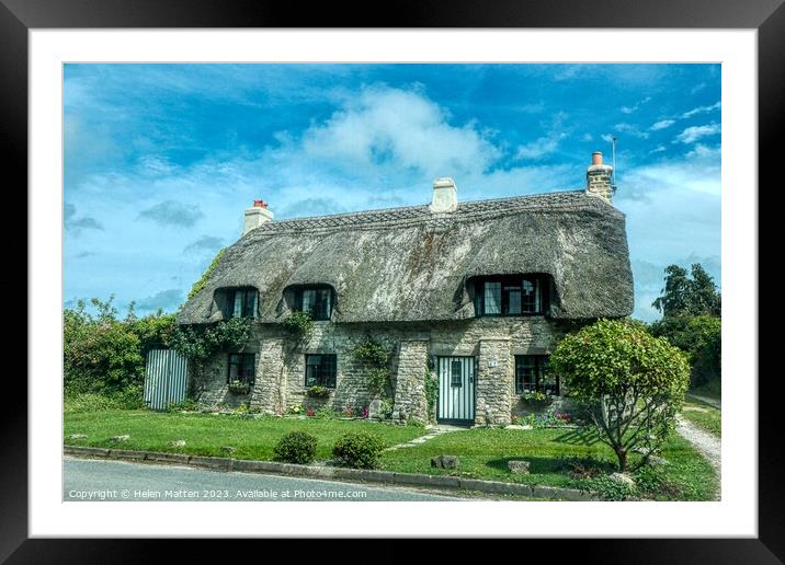 Dorset Chocolate Box Cottage Framed Mounted Print by Helkoryo Photography