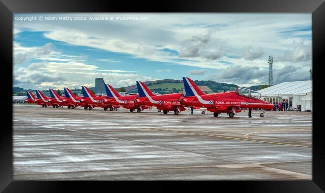 The Red Arrows RAF Leuchars 2011 Framed Print by Navin Mistry