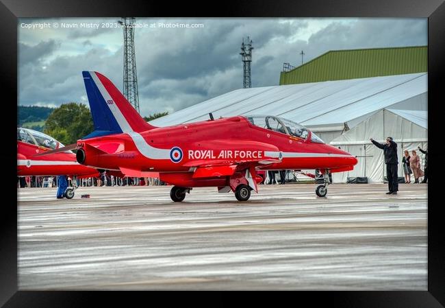 The Red Arrows ready to depart RAF Leuchars Airshow 2011 Framed Print by Navin Mistry