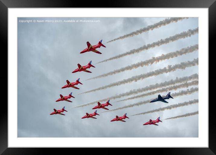 The Red Arrows and a guest   Framed Mounted Print by Navin Mistry
