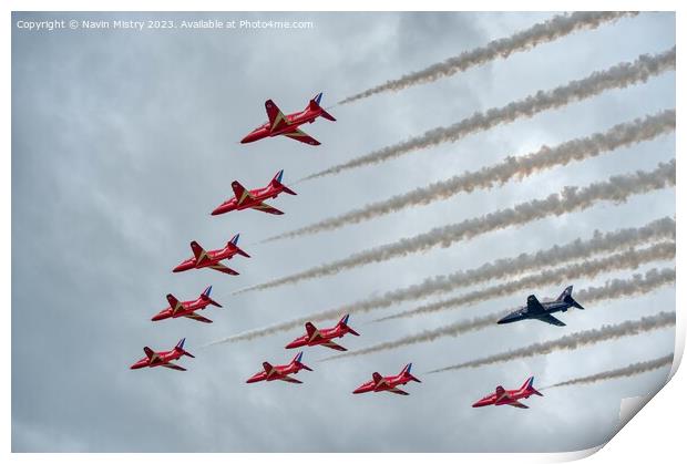 The Red Arrows and a guest   Print by Navin Mistry