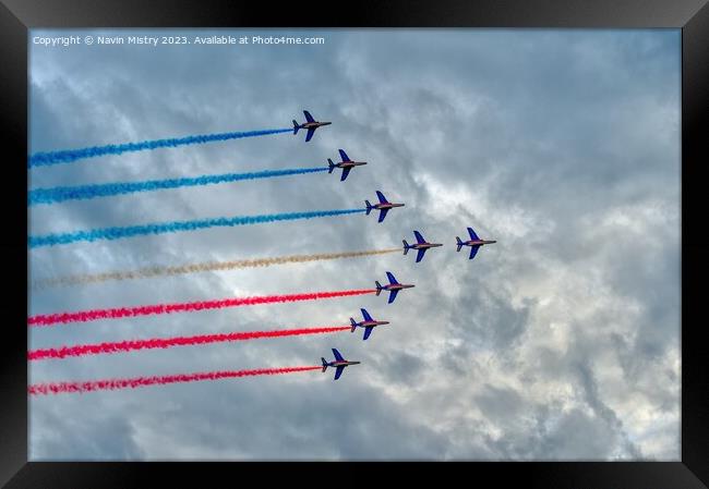 Patrouille de France Display Team   Framed Print by Navin Mistry