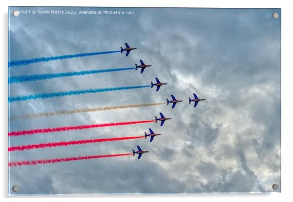 Patrouille de France Display Team   Acrylic by Navin Mistry