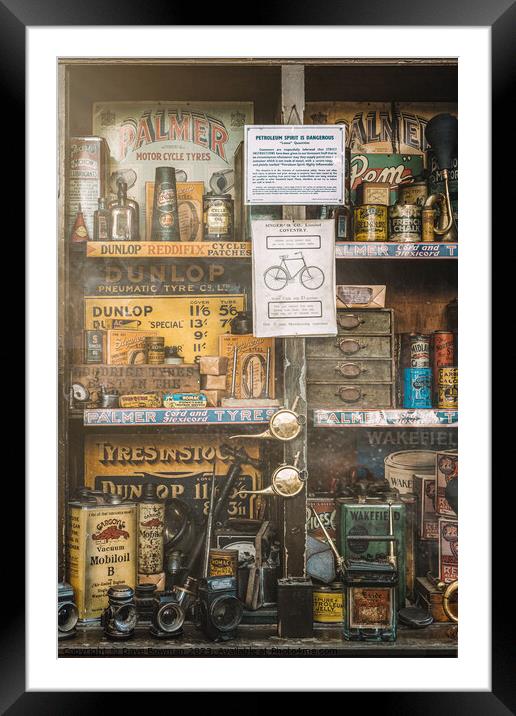 Vintage Garage Workshop Framed Mounted Print by Dave Bowman