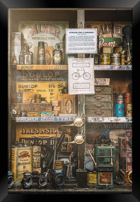 Vintage Garage Workshop Framed Print by Dave Bowman