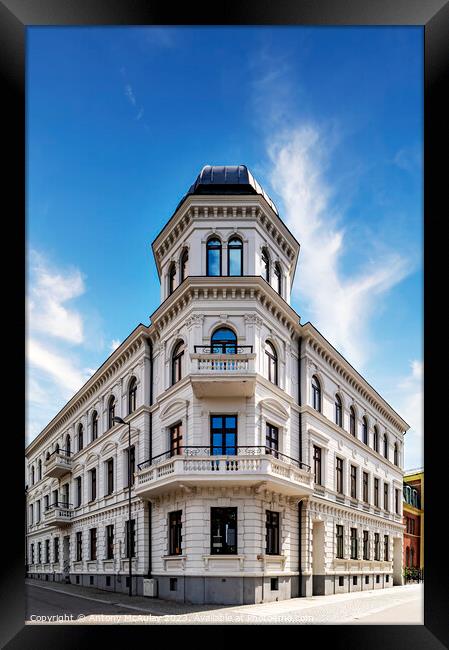 Helsingborg Grand Building Corner Framed Print by Antony McAulay