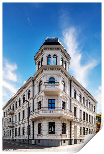 Helsingborg Grand Building Corner Print by Antony McAulay