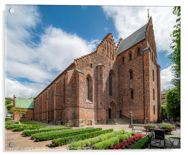 Helsingborg Saint Marys Church Acrylic by Antony McAulay