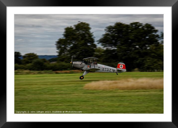 Bucker Jungmann G-BTDZ German BiPlane Framed Mounted Print by John Gilham